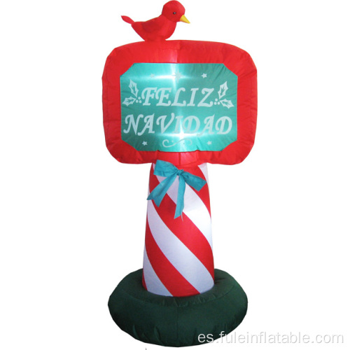 Poste de luz inflable de vacaciones para decoración de fiesta de Navidad